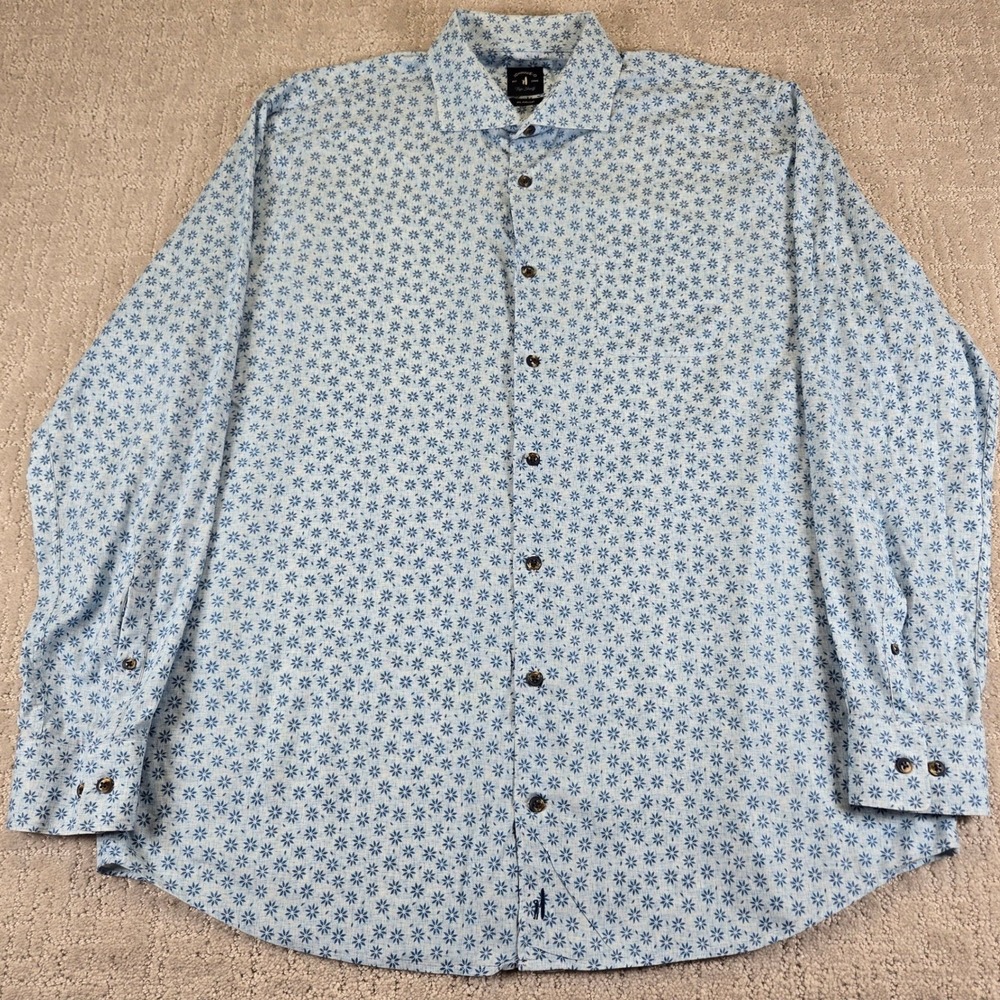 Johnnie-O Top Shelf Montage Floral Print Button Down Long Sleeve Shirt XLARGE